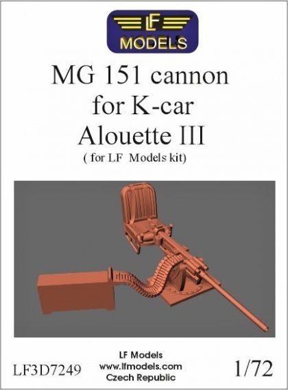 1/72 MG 151 cannon for K-car Alouette III for LF Models