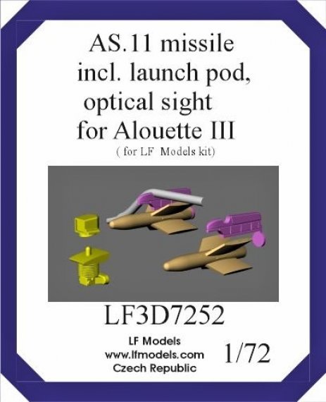 1/72 AS.11 missile includes launch pod Alouette III