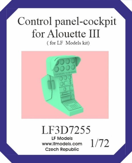 LF Model 1/72 Tableau de bord cockpit Alouette III 3D