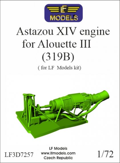 1/72 Astazou XIV Engine for Alouette III 319B LF