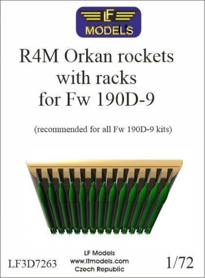 LF Model Roquettes R4M Orkan avec supports Fw 190D-9 1/72