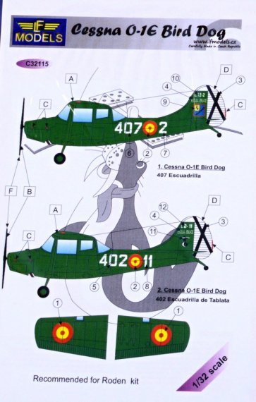 1/32 Decals Cessna O-1E Bird Dog Spain