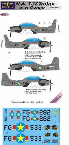 1/32 Decals N.A. T-28 Trojan over Congo