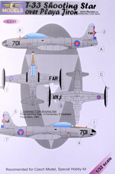 1/32 Decal & mask T-33 Shooting Star over Pl.Jiron