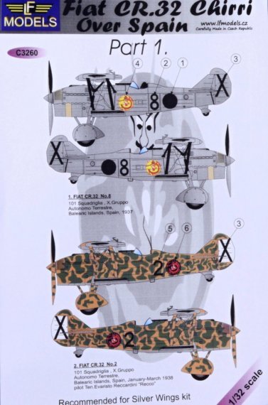 1/32 Decals Fiat CR.32 Chirri over Spain Part 1