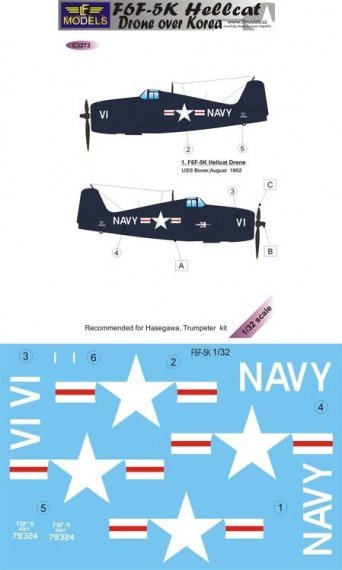1/32 Decals F6F-5K Hellcat Drone over Korea