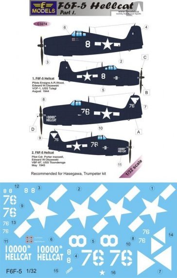 1/32 Decals F6F-5 Hellcat Part 1