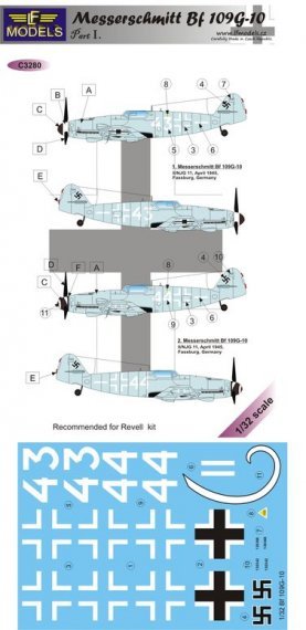 1/32 Decals Messerschmitt Bf 109G-10 Part 1