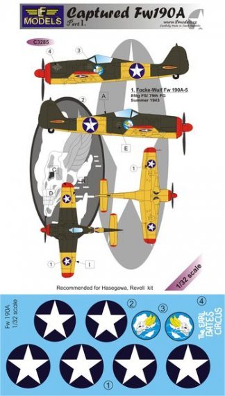 1/32 Decals Captured Fw 190A Part 1