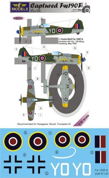 1/32 Decals Captured Fw 190F Part 3