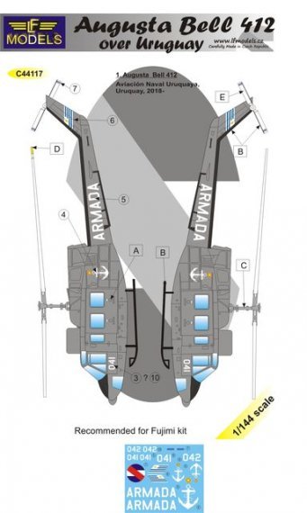 1/144 Augusta-Bell 412 over Uruquay