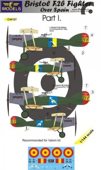 1/144 Decals Bristol F.2b over Spain Pt.1