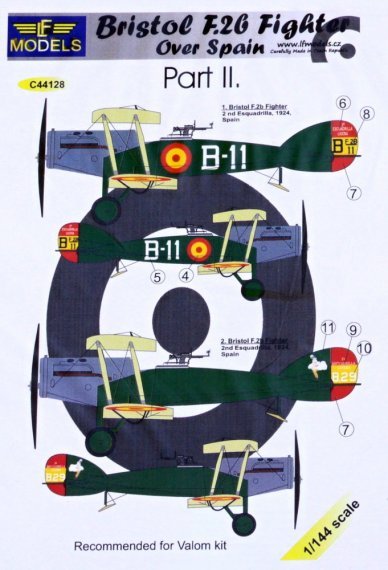 1/144 Decals Bristol F.2b over Spain Pt.2