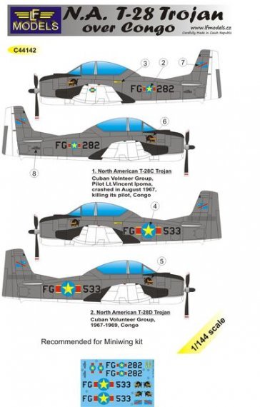 1/144 Decals T-28 Trojan over Congo