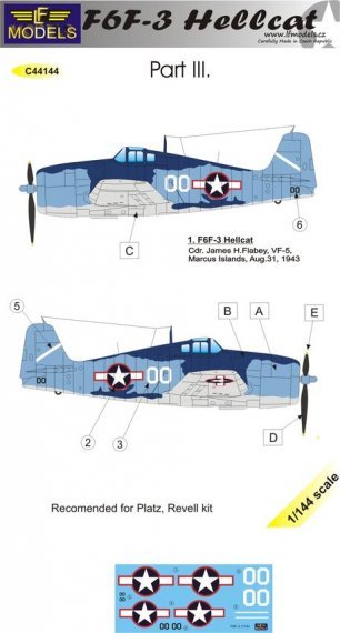 1/144 Decals F6F-3 Hellcat Part III