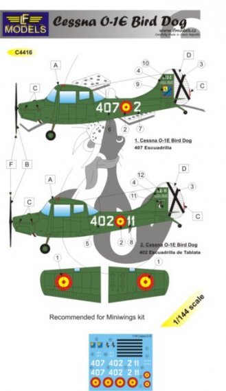 1/144 Decals Cessna O-1E Bird Dog