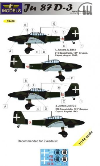 1/144 Decals Italian Ju 87D-3