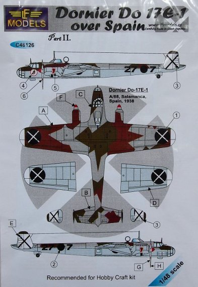 1/48 Decals Dornier Do 17E-1 over Spain  part II