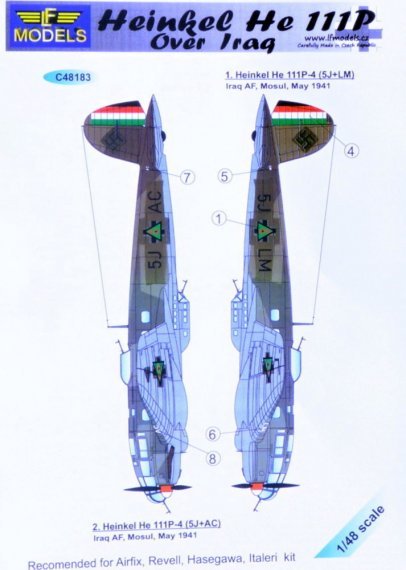 1/48 Decals Heinkel He 111P over Iraq