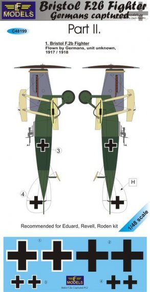 1/48 Decals Bristol F.2b Fighter Captured Part 2