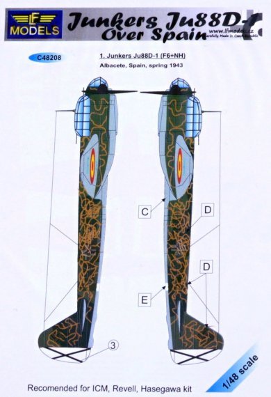 1/48 Decals Junkers Ju 88D-1 over Spain