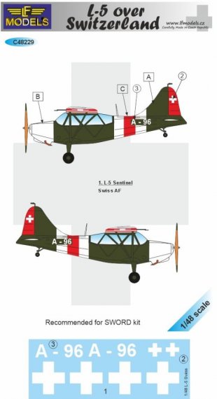 LF Model D�cals 1/48 L-5 Sentinel Suisse pour Sword