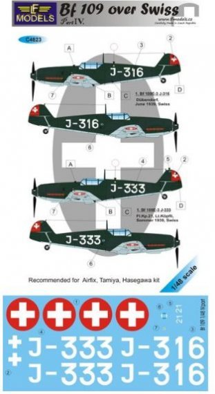1/48 Decals Bf 109 over Swiss Part IV. (HAS/TAM)