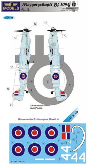 1/48 Decals Bf 109G-10 Part II. (HAS/REV)