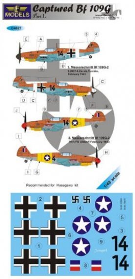 1/48 Decals Captured Bf 109G Part I. (HAS)