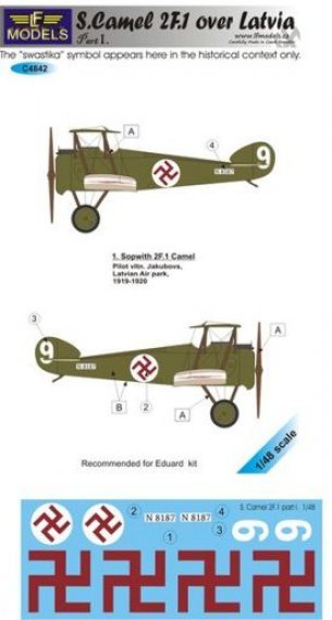 1/48 Decals S.Camel 2F.1 over Latvia Part I.(EDU)