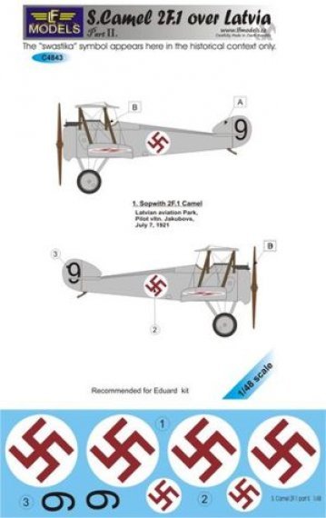 1/48 Decals S.Camel 2F.1 over Latvia Part II.(EDU)