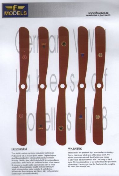 1/48 Decals German WWI propeller labels  Part IV