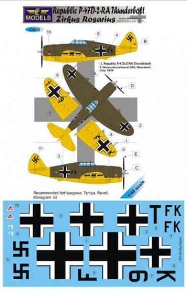 1/48 Decals P-47D-2-RA Zirkus Rosarius (HAS)