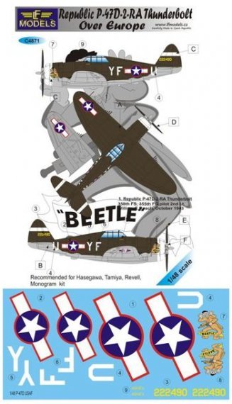1/48 Decals P-47D-2-RA over Europe (HAS)