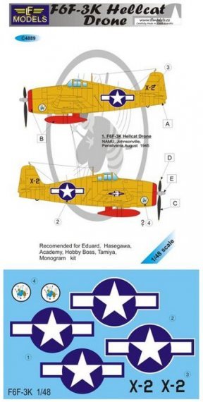 1/48 Decals F6F-3K Hellcat Drone