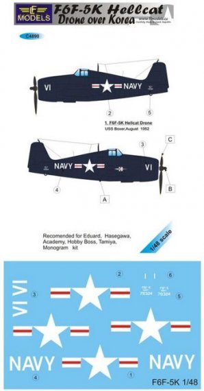 1/48 Decals F6F-5K Hellcat Drone over Korea