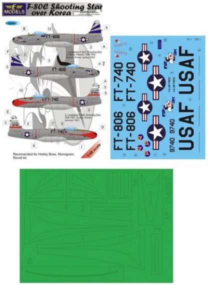 1/48 Decals F-80C Shooting Star over Korea (+mask)