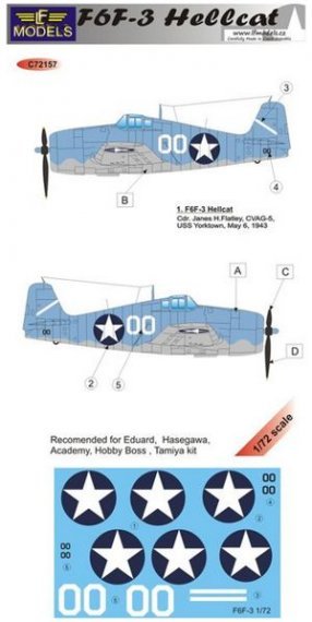 1/72 Decals F6F-3 Hellcat