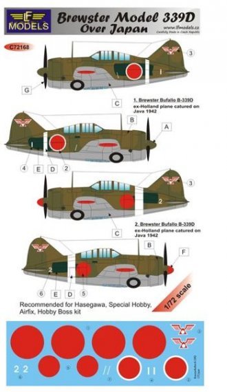 1/72 Decals Brewster Model 339D over Japan (HAS)