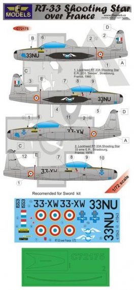 1/72 Decal RT-33 Shooting Star over France (SWORD)