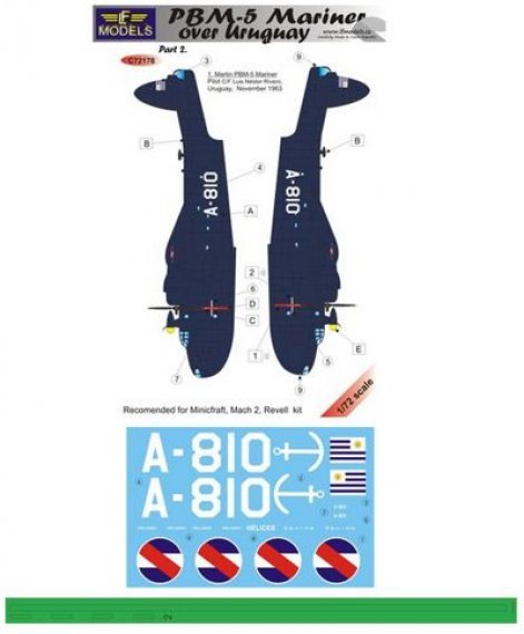 1/72 Decals PBM-5 Mariner over Uruguay (REV) II.