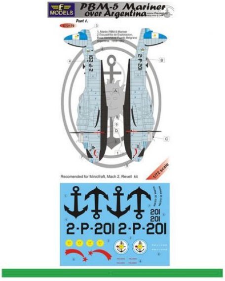 1/72 Decals PBM-5 Mariner over Argentina (REV) I.