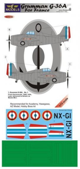 1/72 Decals Grumman G-36A France (ACAD/HAS)