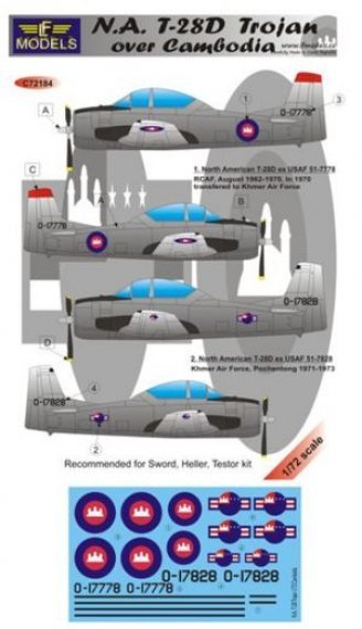 1/72 Decals N.A. T-28D Trojan over Cambodia
