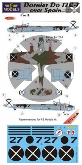 1/72 Decals Dornier Do 17E-1 over Spain  part II