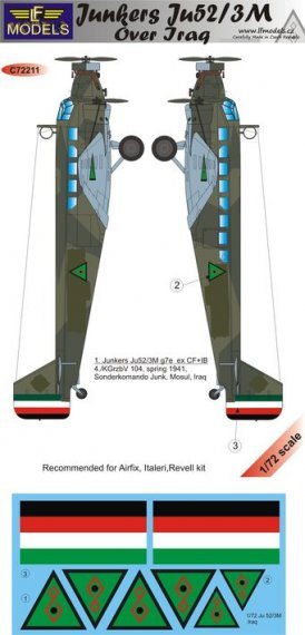 1/72 Decals Junkers Ju52/3M over Iraq