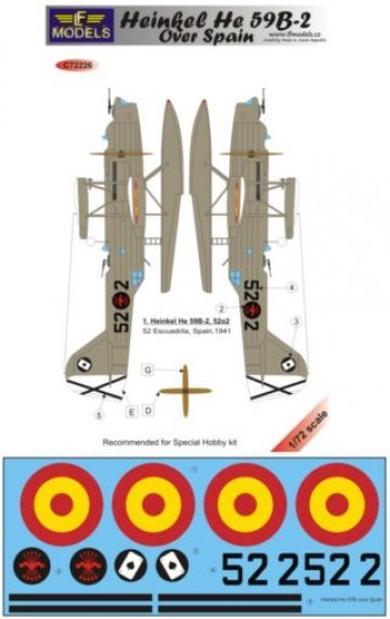 1/72 Decals Heinkel He 59B-2 over Spain