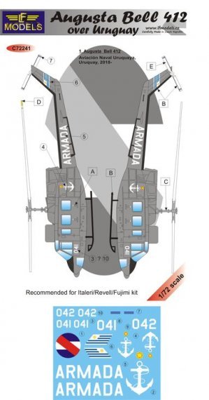 1/72 Augusta-Bell 412 over Uruquay
