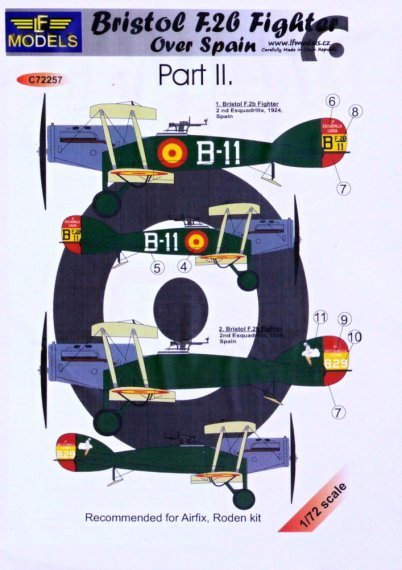 1/72 Decals Bristol F.2b o.Spain Part 2