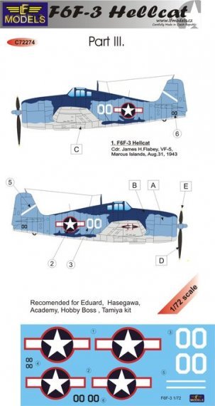 1/72 Decals F6F-3 Hellcat Part III